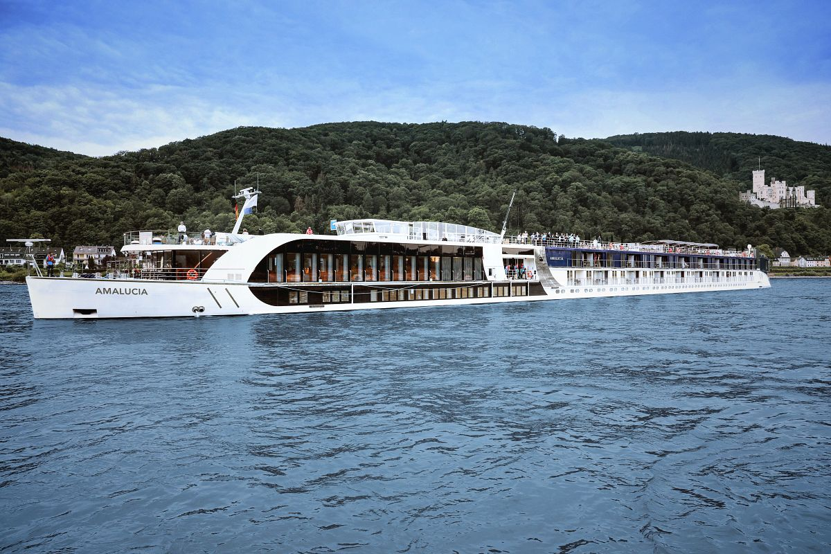 River boat sailing on the Rhine