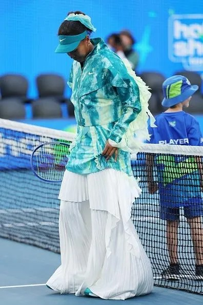 A match underway on Rod Laver Arena's blue court during a premium session